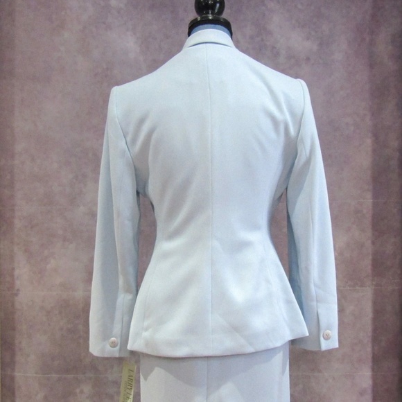 NEW Larry Levine Petite Suits Blazer & Skirt Blue - Picture 4 of 8